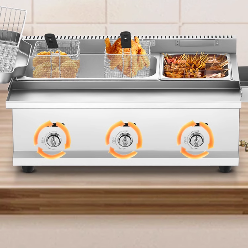 Commercial Frying Pan Flameout Protection Gas Stall Gas Liquefied Gas Frying Furnace Fried Dough Stick Machine French Fries Fried String