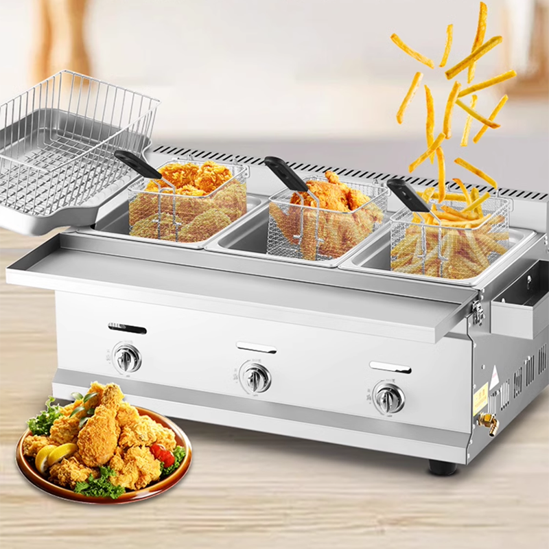 Commercial Frying Pan Flameout Protection Gas Stall Gas Liquefied Gas Frying Furnace Fried Dough Stick Machine French Fries Fried String