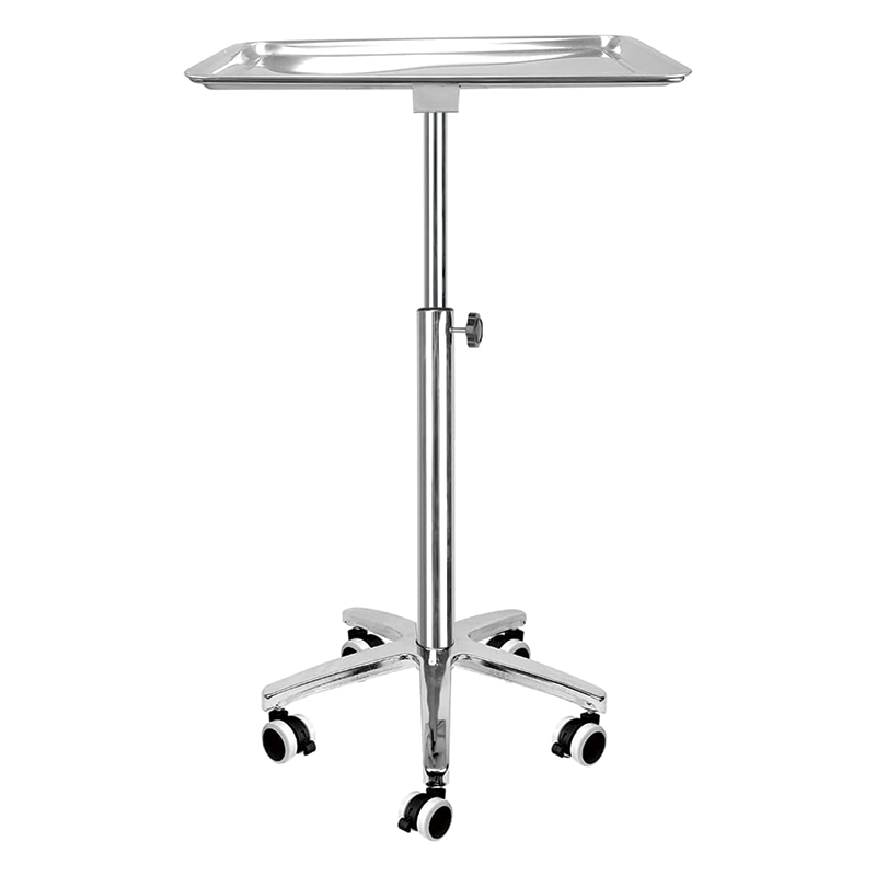 Mayo Stand with Brake Wheels, Extra Large Salon Tray Medical Tray Mayo Stand, for Spa, Salon, Clinic, Personal Care