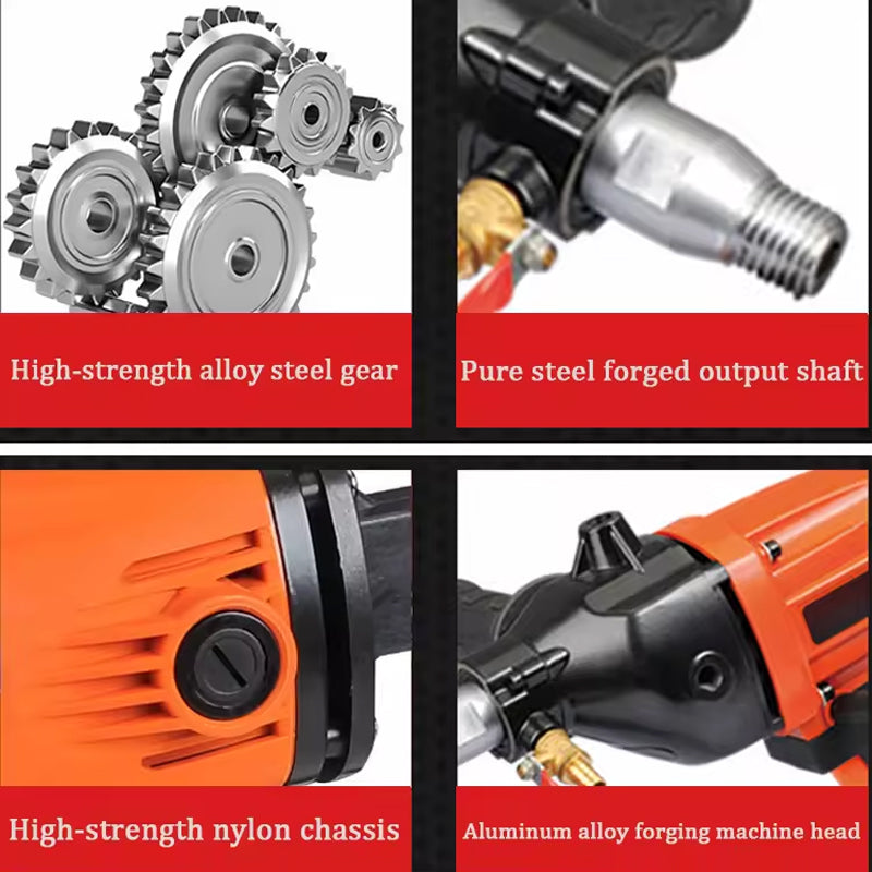 Portable Diamond Core Drill Machine 125mm 1900rpm Concrete Coring Machine Hand Rock Drilling Machine