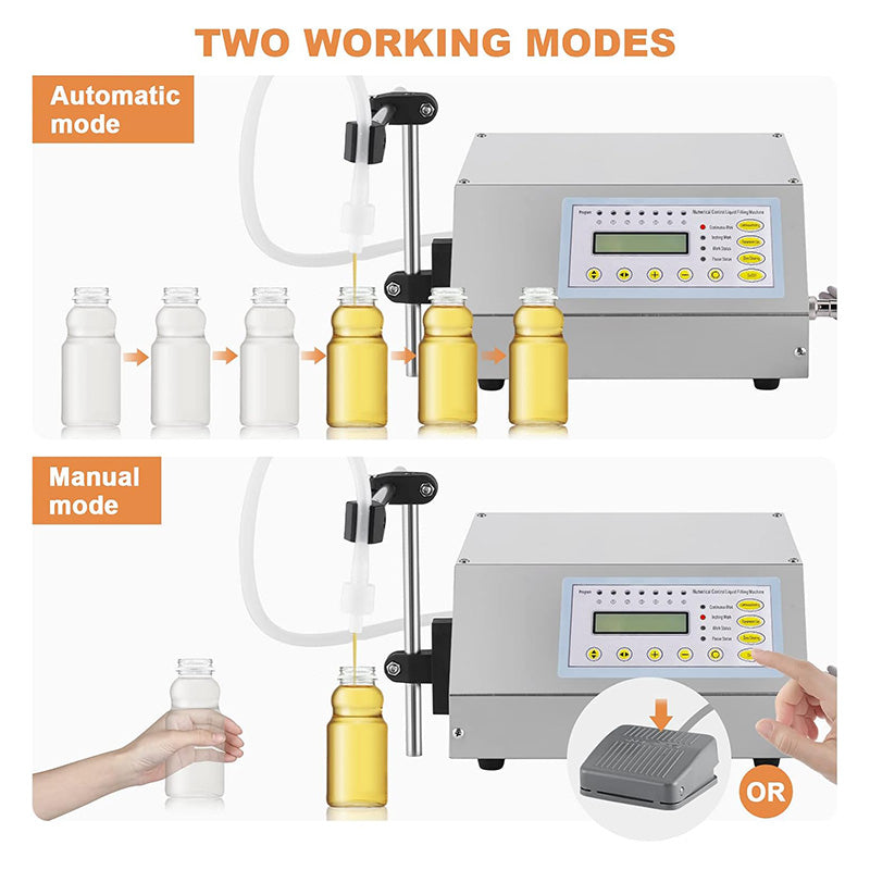 300 bottles/h 110V Digital Liquid Filling Machine 2-3500ml Automatic Bottle Liquid Filler Digital Control Pump Filler