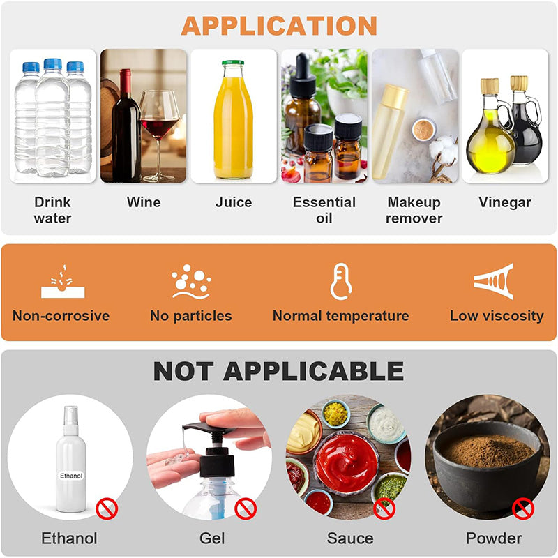 300 bottles/h 110V Digital Liquid Filling Machine 2-3500ml Automatic Bottle Liquid Filler Digital Control Pump Filler