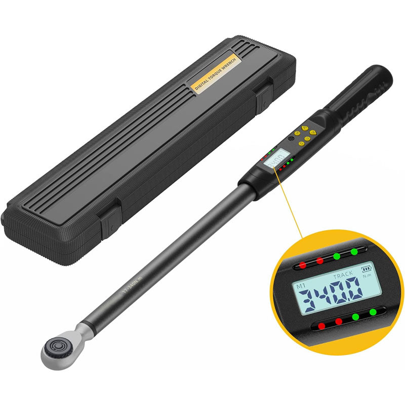 1/2 Inch Drive Digital Torque Wrench 17-340n.m Torque Range Acc to ±2% with LED Buzzer