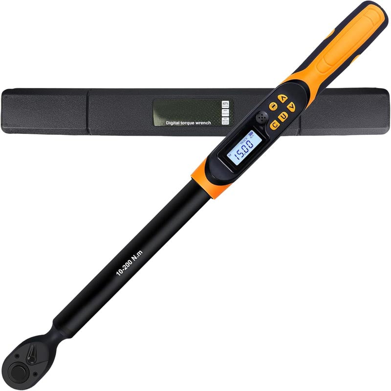 1/2 Drive Digital Torque Wrench 14.8-147.5 ft-lbs(20-200Nm) with Buzzer&LED Indicator Accuracy ±2%