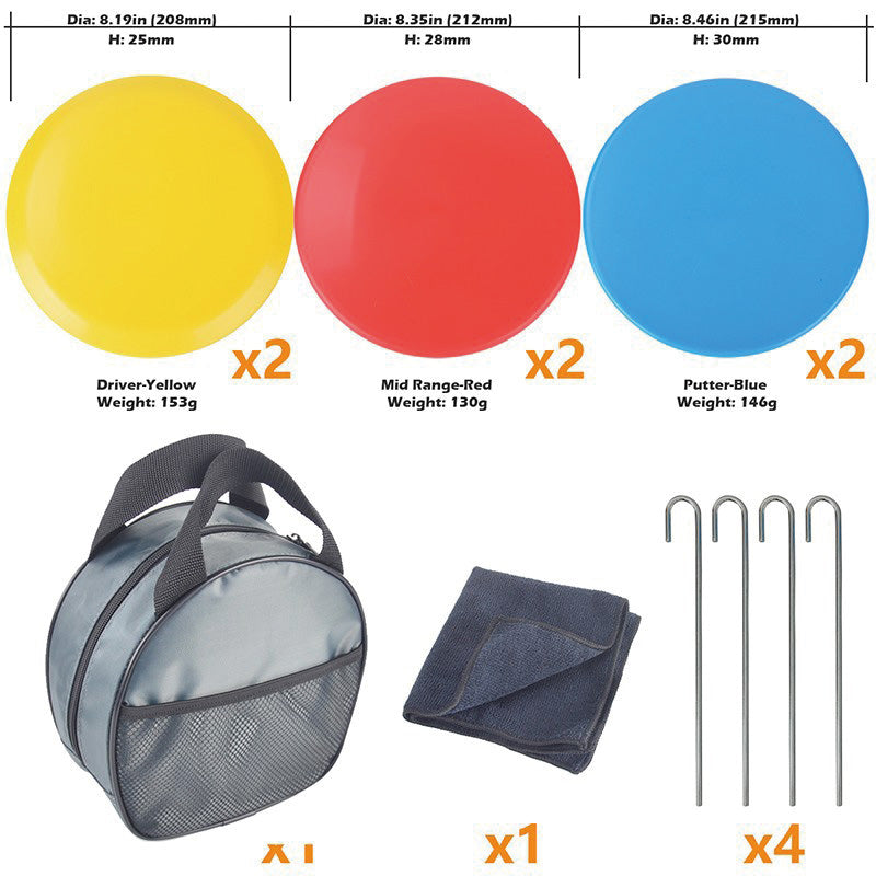 Disc Golf Basket, 24-Chains Portable Disc Golf Target Hole, Heavy Duty Steel Practice Disc Golf Basket Stand Equipment, Indoor & Outdoor Pro Golf Basket Set with 6 Discs