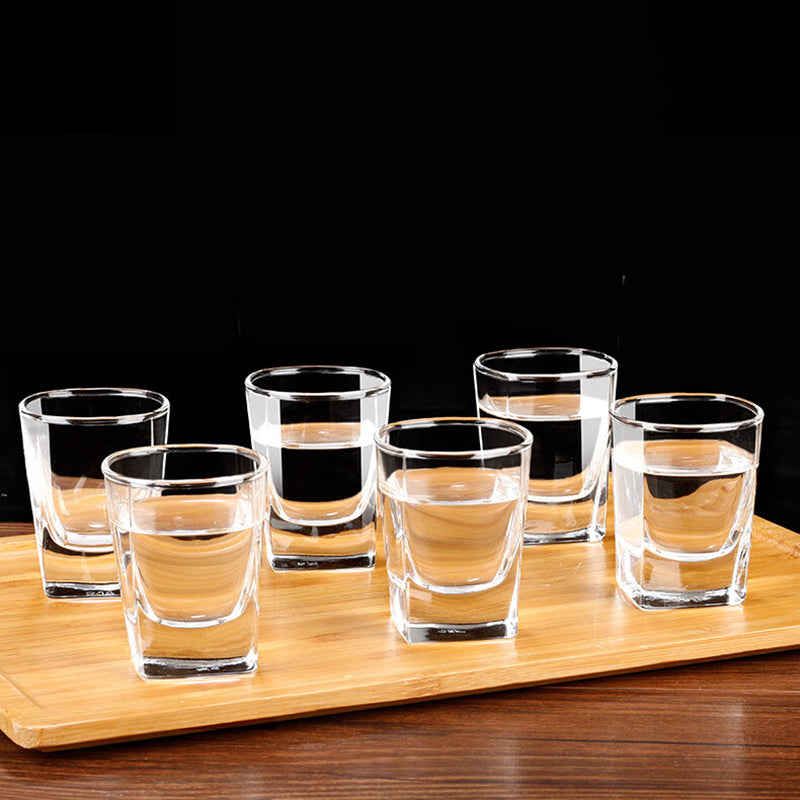 Household White Spirits Cup Set Wine Dispenser Small Spirits Cup One Cup Chinese Restaurant Use 1 Pot 6 Cups Size