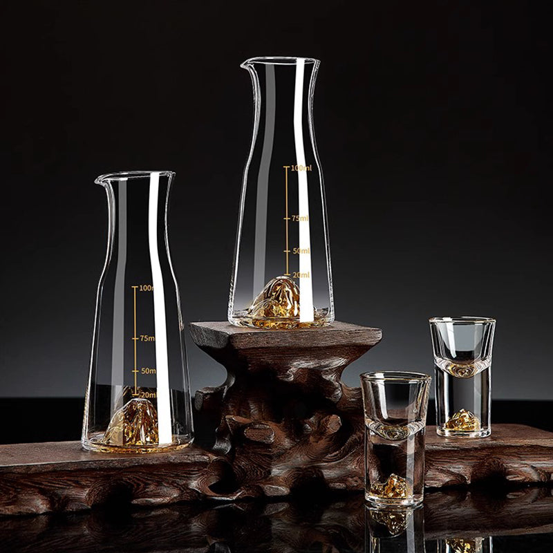 Liquor Dispenser Set Red Wine Decanter Pot Crystal Glass Liquor Cup Spirits Pot