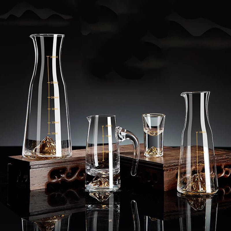 Liquor Dispenser Set Red Wine Decanter Pot Crystal Glass Liquor Cup Spirits Pot