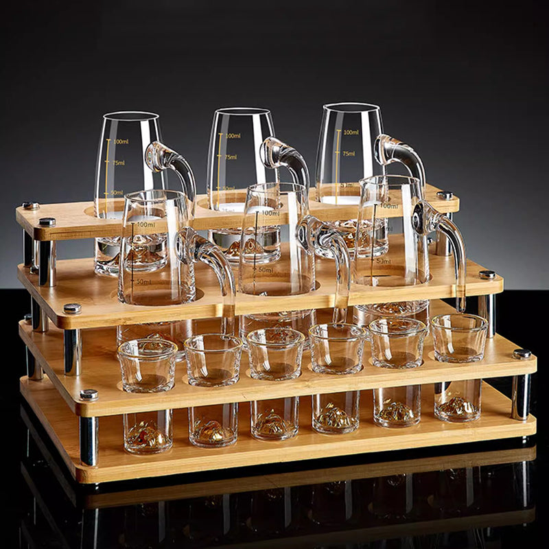 Liquor Dispenser Set Red Wine Decanter Pot Crystal Glass Liquor Cup Spirits Pot