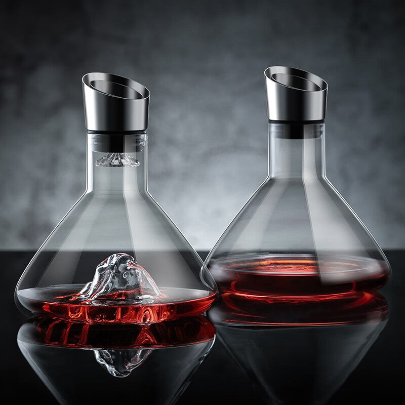 Crystal Waterfall Red Wine Decanter Household High-End Iceberg Quick Wine Dispenser Bottle Iceberg Decanter 1500ml