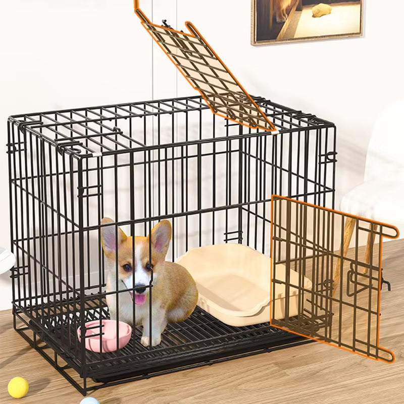 Dog Cage Large Medium And Small Dog Crate Pet Products Playpen Foldable Rabbit Pet Cages