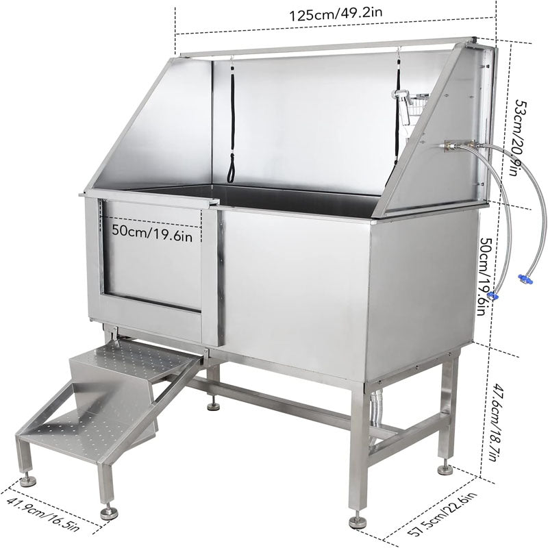 50 Inch Dog Grooming Tub Dog Washing Station Professional Dog Grooming Tub for Large Medium & Small Pets