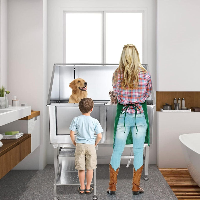 50 Inch Dog Grooming Tub Dog Washing Station Professional Dog Grooming Tub for Large Medium & Small Pets