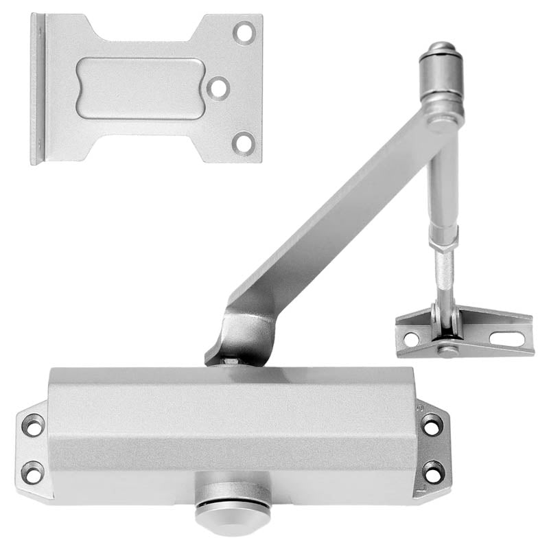 Automatic Door Closer Commercial 3H Fire-Rated Hydraulic Door Closer Residential UL Listed Silver