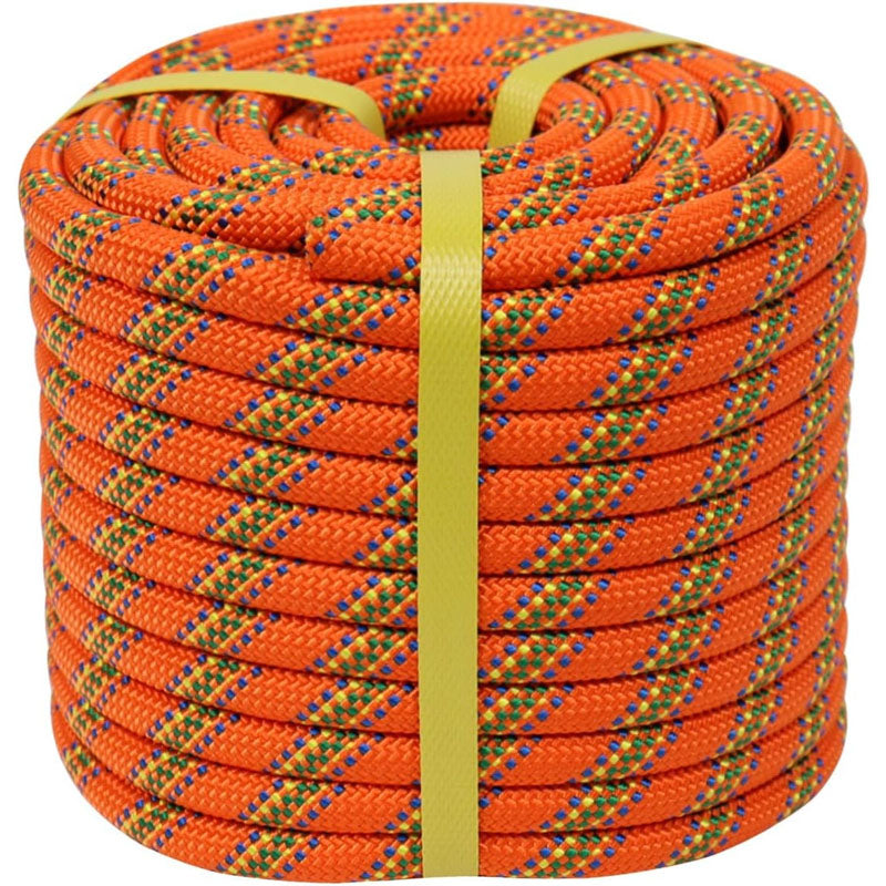 1/2 Inch x 50 Feet Double Braid Rope High Strength Climbing Rope for Adults & Kids Tree Work Halyard Sailing(Orange)