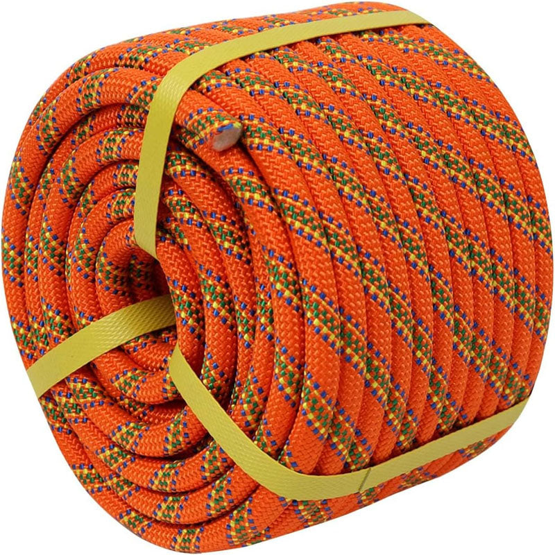 1/2 Inch x 50 Feet Double Braid Rope High Strength Climbing Rope for Adults & Kids Tree Work Halyard Sailing(Orange)