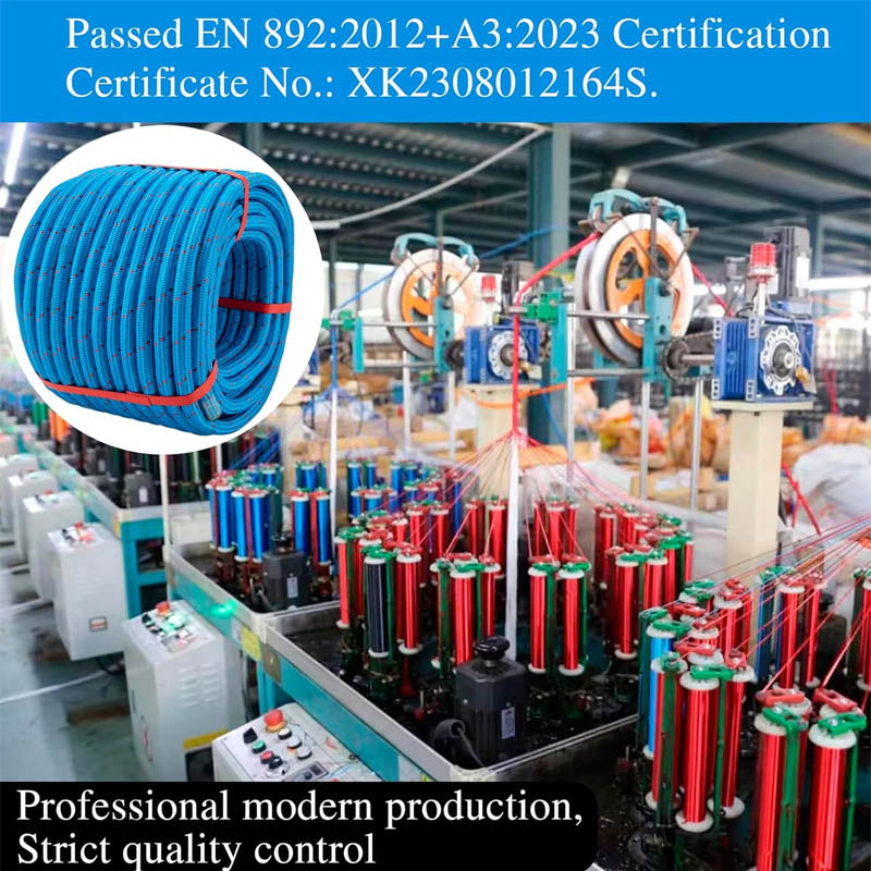 Double Braid Rope 1/2 in x 125 ft Strong Arborist Rigging Rope 8400 LBS Breaking Strength Outdoor Climbing Rope