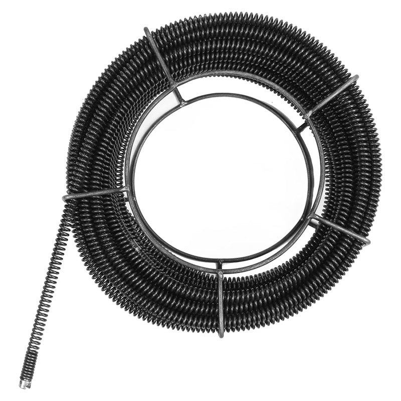 Drain Cleaning Cable 100 Feet x 3/8 Inch Solid Core Cable Sewer Drain Auger Cable Cleaner Snake Clog Pipe