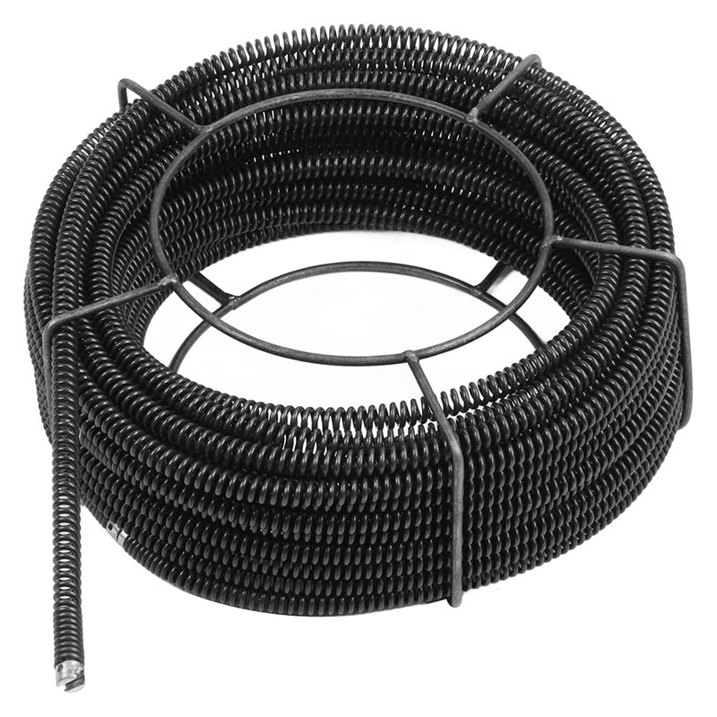 Drain Cleaning Cable 100 Feet x 3/8 Inch Solid Core Cable Sewer Drain Auger Cable Cleaner Snake Clog Pipe