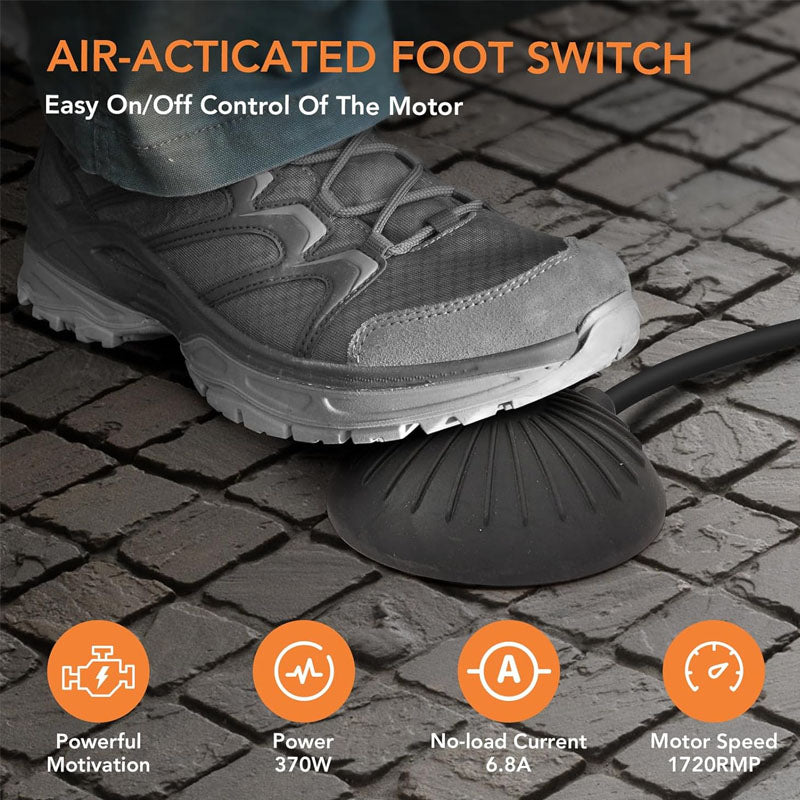 Drain Cleaner Machine 100FT x 1/2 Inch with 6 Cutters and Gloves Heavy-duty Drain Auger Cleaner Sewer Snake for 1 to 4 Inch Pipes