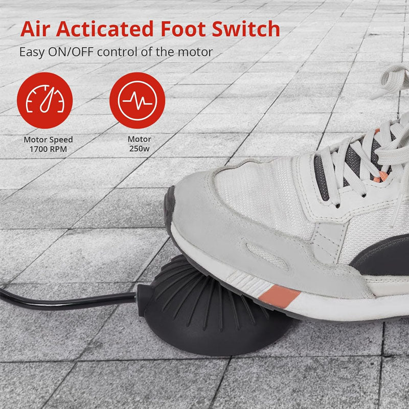 50FT x 3/8 Inch Drain Cleaner Machine for 1 to 4 Inch Pipes with 4 Cutters and Gloves Sewer Auger Auto Feed with Foot Switch