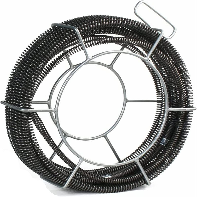 60 Feet x 5/8 Inch Drain Cleaning Equipment Drain Auger Cable Cleaner Sewer Drain Auger Snake Pipe for Sink Floor Drain Toilet