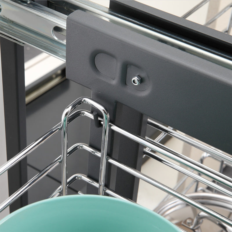 Stainless Steel Kitchen Pantry Cabinet Storage Accessories Pull Out Multifunction Magic Corner Kitchen Storage Basket