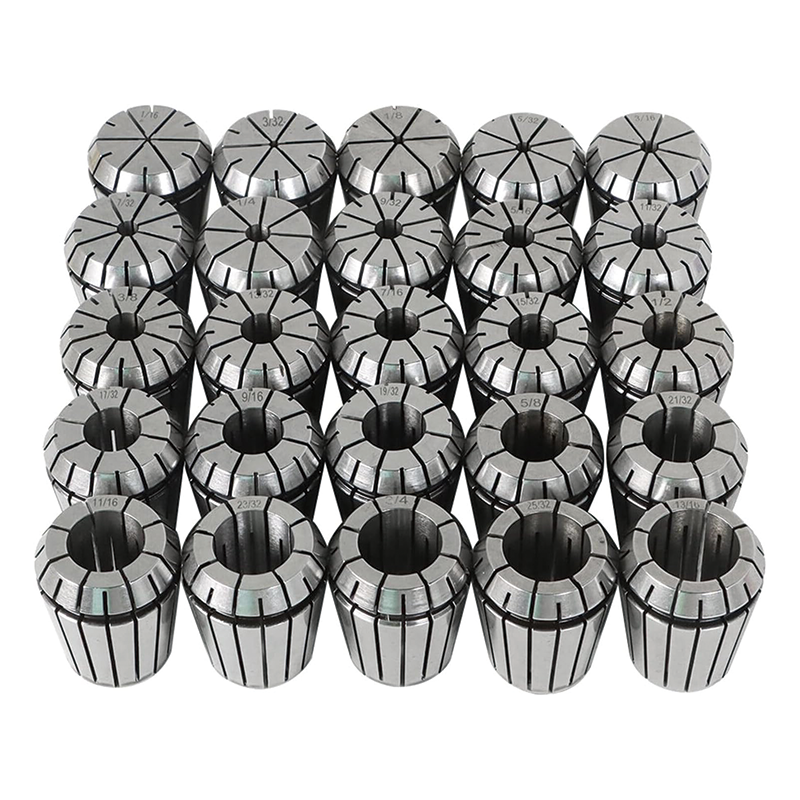 25 pcs ER32 Collet Set,CNC Engraving Milling Lathe Chuck Tool 1/16-13/16,for CNC Engraving Machine Milling Lathe Tool Drill Press