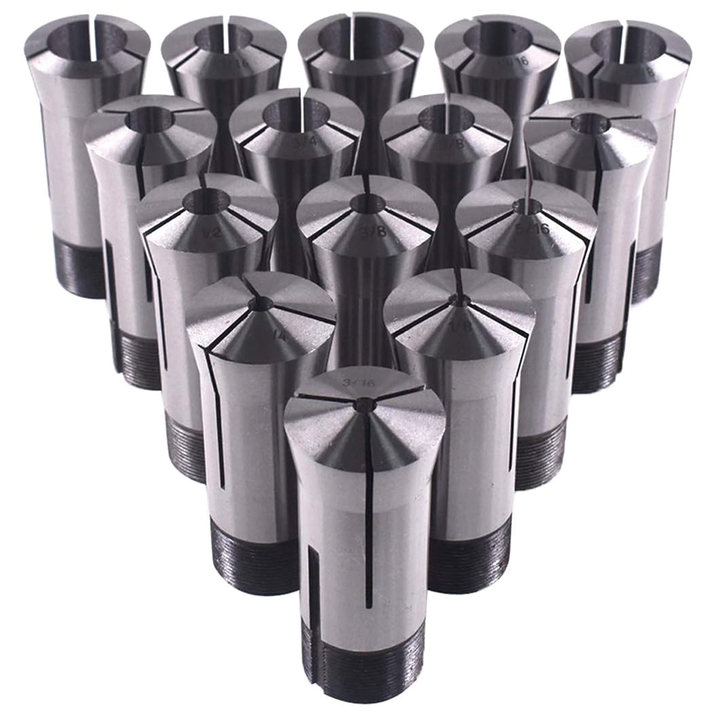 13 pcs Precision Collet Set, 1/8-1" High Precision Round for Milling Machine Drill Presses Boring Machine Machining Center