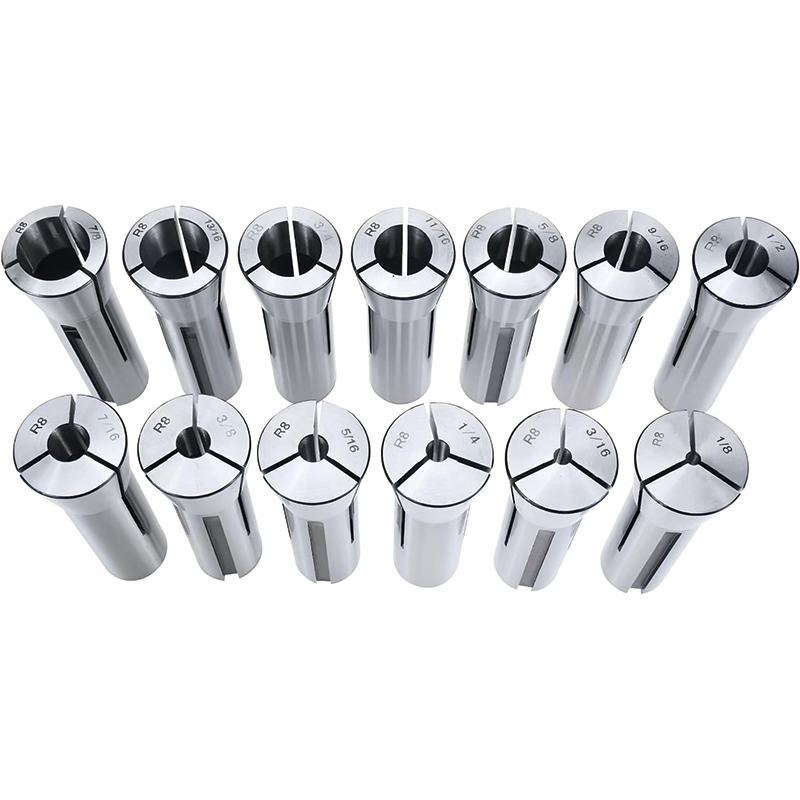 13 pc Precision R8 Collets Set, 1/8" to 7/8" Mill Chuck Holder for Milling Machine Drill Presses Boring Machine Machining Lathe