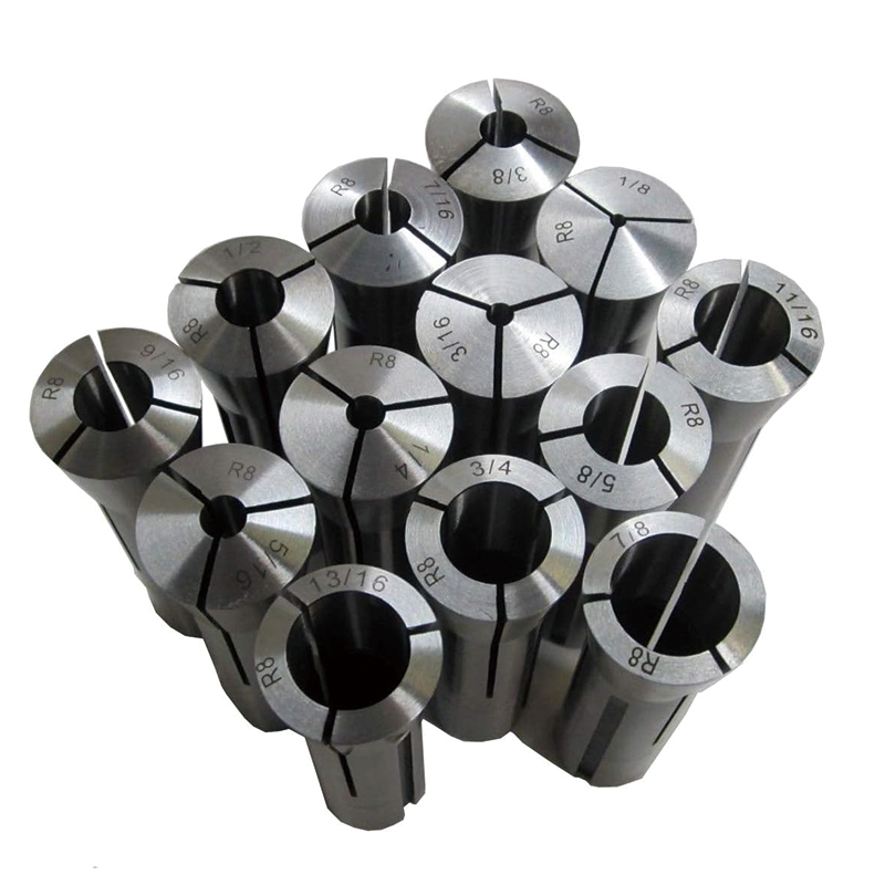 13pcs Precision Round Spring Collet Set, 1/8-7/8 x 1/16Ths for Milling Machine Drill Presses Boring Machine Machining Center
