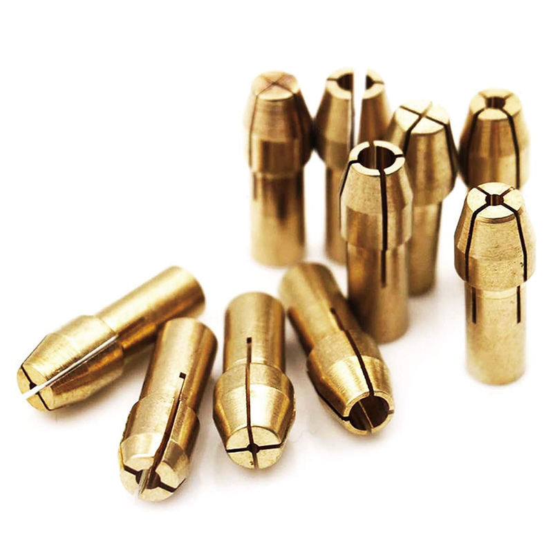10 PCS Collet Set , Quick Change Mini Drill Chuck Replacement Sets 0.5-3.2mm for Rotary Tools, Copper Drill Chuck Collet Set