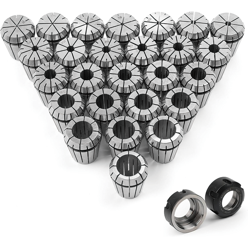 28 Pcs ER32 Spring Collet Set,Clamping Nut Precision Spring Collet Set,for CNC Engraving Machine
