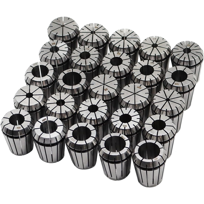 25 Pcs ER32 Spring Collet Chuck Set, 1/32" 1/16"- 13/16" Spring Collet Set with 25 Labeled Storage Boxes, for CNC Engraving Machine Milling Lathe