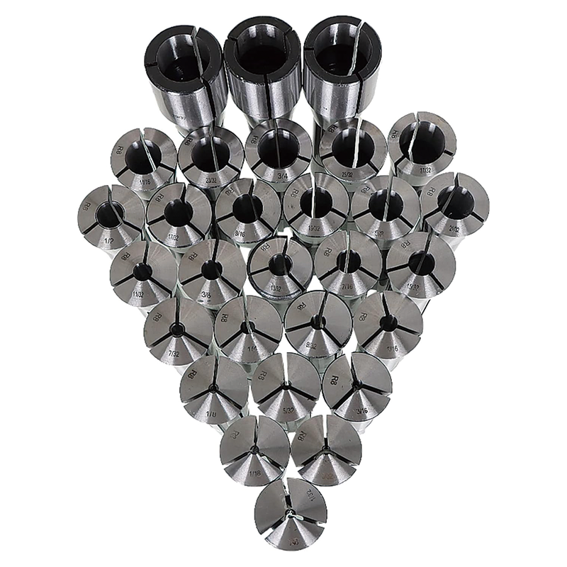 29 pcs Precision R8 Collet Set, 1/32-1 Inch for Various R8 Mill Spindle Taper Boring Machine Machining