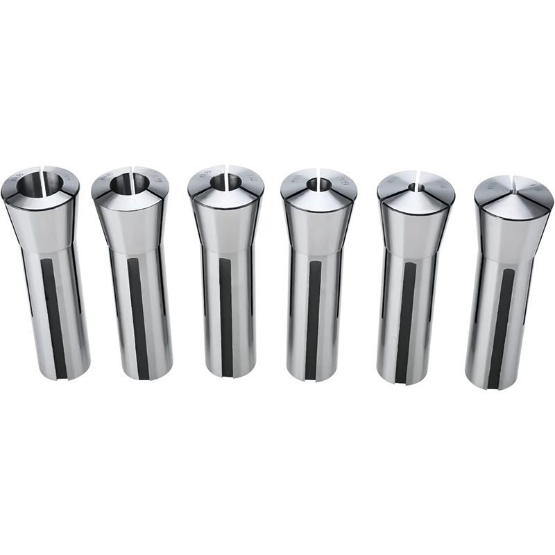 6pcs Precision R8 Collet Set, Alloy Steel Mill Collet Chuck 1/8" - 3/4" Holder Kit with 6 Labeled Storage Boxes for Milling Machine Drill Presses