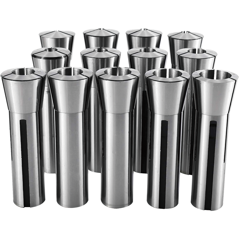 13 Piece Precision R8 Collet Set , Alloy Steel Mill Collet Chuck , for Mill Machine 1/8inch - 7/8inch