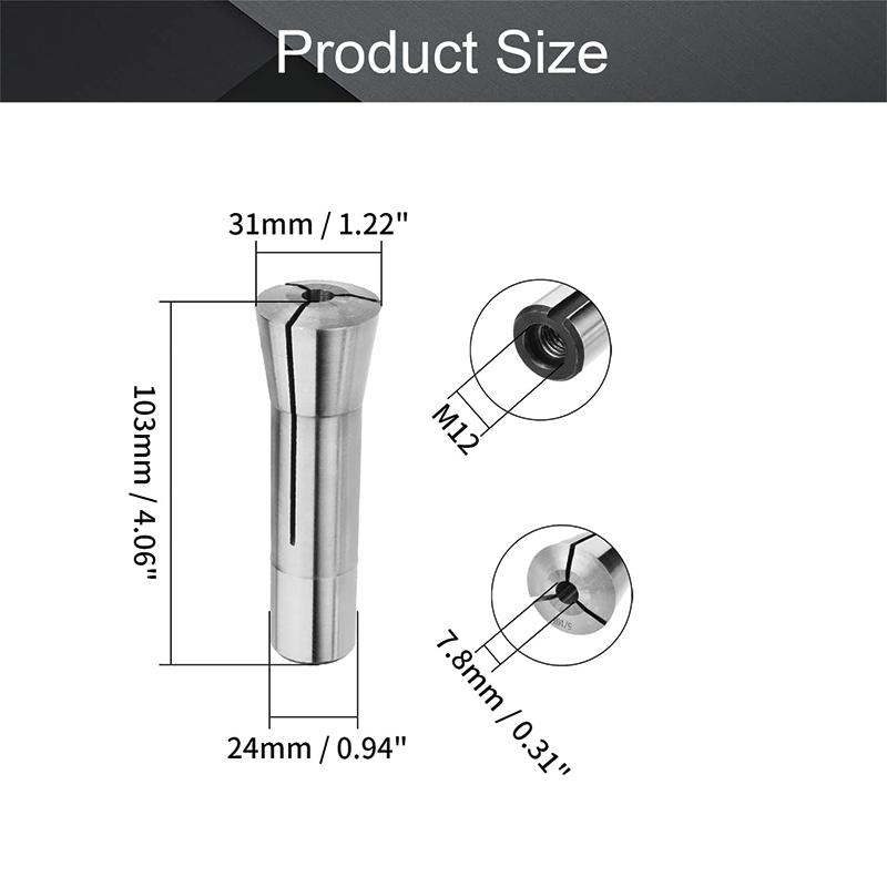 1 Pcs R8 Precision Round Spring Collet, 5/16-inch Mill Chuck Holder, for Milling Machine Drill Presses Boring Machine Machining
