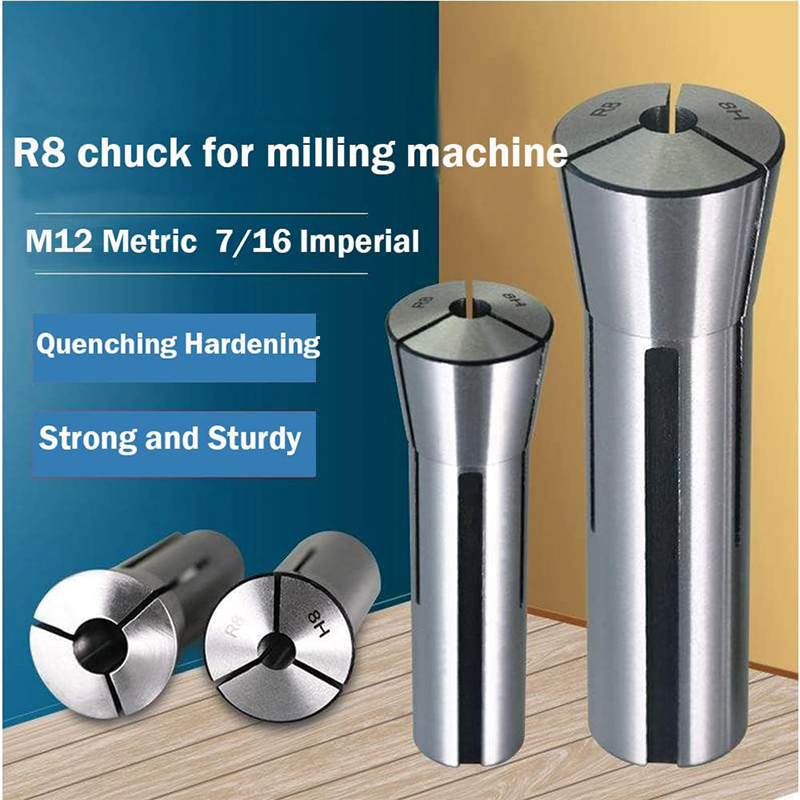 1 Pcs R8 Precision Round Spring Collet, 5/16-inch Mill Chuck Holder, for Milling Machine Drill Presses Boring Machine Machining