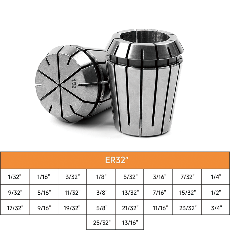 28 Pcs ER32 Spring Collet Set,Clamping Nut Precision Spring Collet Set,for CNC Engraving Machine