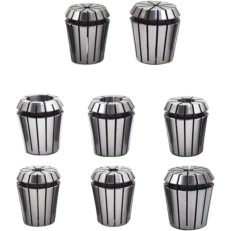 8Pcs Alloy Steel ER32 Collet, 1/8", 3/16", 1/4", 5/16", 3/8", 1/2", 5/8", 3/4" for CNC Engraving Machine Milling Lathe Tool Drill Press