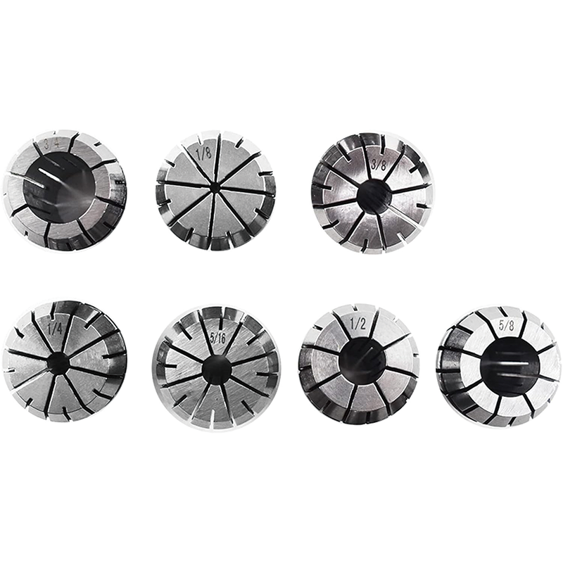 7 pcs ER32 Spring Collet Set, 1/8''-3/4'' Carbon Steel Spring Collet, Lathe Chuck Tool for CNC Engraving Machine Milling Lathe Tool