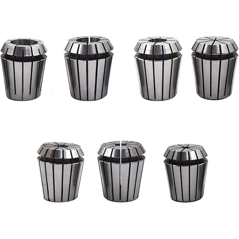 7 pcs ER32 Spring Collet Set, 1/8''-3/4'' Carbon Steel Spring Collet, Lathe Chuck Tool for CNC Engraving Machine Milling Lathe Tool