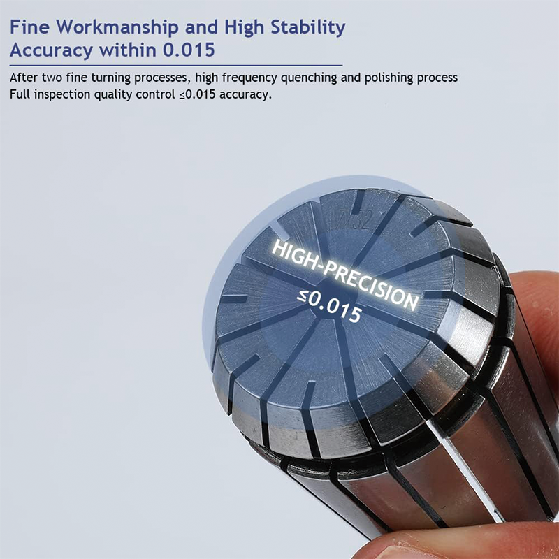 ER32 Spring Collet Set, CNC Engraving Milling Lathe Chuck Tool 1/32''-13/16'' for CNC Engraving Machine Milling Lathe Tool Drill Press, 26PCS