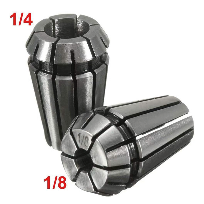 7 Pcs ER11 Spring Collet Set ,1/4 1/8 1/16 3/16 3/32 5/32 7/32 inch for CNC Engraving Machine & Milling Lathe Tools