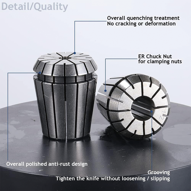 ER32 Spring Collet Set, CNC Engraving Milling Lathe Chuck Tool 1/32''-13/16'' for CNC Engraving Machine Milling Lathe Tool Drill Press, 26PCS