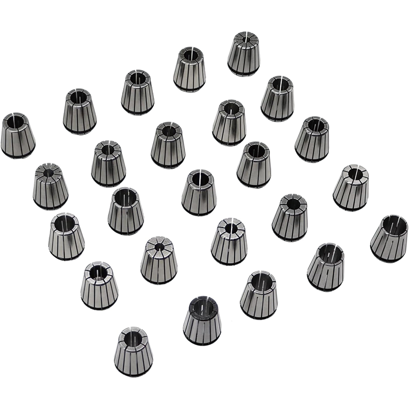 25 Pcs ER32 Spring Collet Chuck Set, 1/32" 1/16"- 13/16" Spring Collet Set with 25 Labeled Storage Boxes, for CNC Engraving Machine Milling Lathe