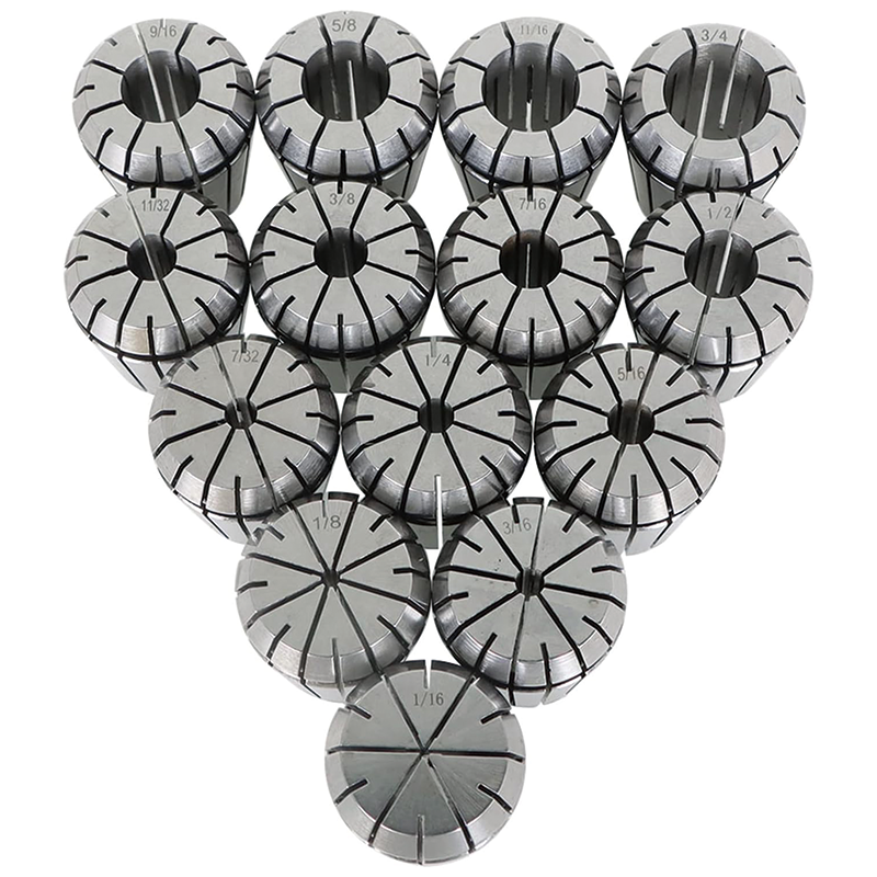 14 PCS ER32 Collet Set , 1/16"-3/4" , Super Accuracy Spring Collet Chuck Set, for CNC Engraving Machine Milling Lathe Tool Drill Press