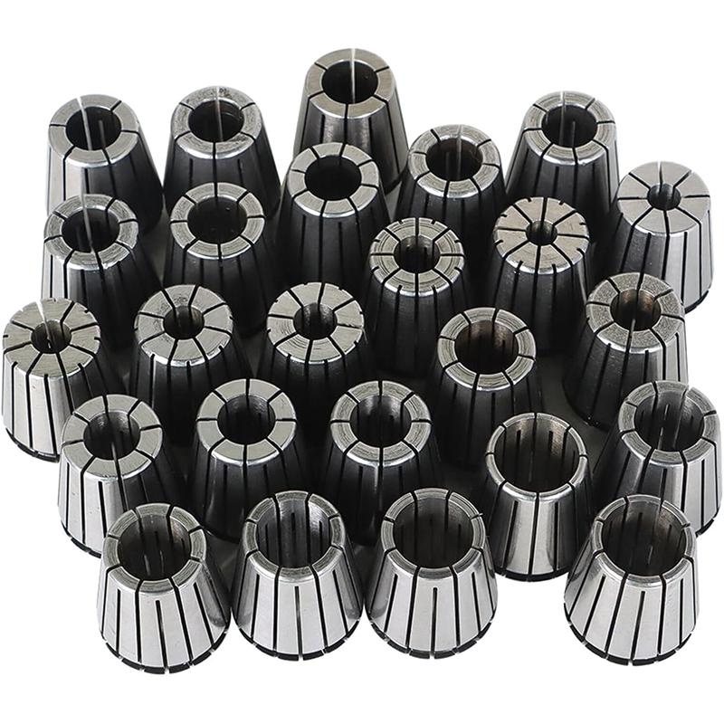 ER32 Collet Chuck Spring Collet Set, 25Pcs CNC Engraving Milling Lathe Chuck Tool, 1/16''-13/16'' TIR Lathe Chuck Tool for CNC Engraving Machine Milling Lathe Tool Drill Press