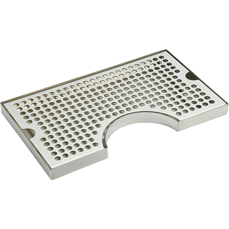 Mount Drip Tray Beer Drip Tray, 12" x 7" Stainless Steel Brewer Drip Tray Surface Mount No Drain Beer Keg Drip Tray for Beverage Dispensers